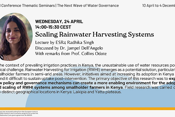 Scaling Rainwater Harvesting Systems | “The Next Wave of Water Governance” Diffused Conference Thematic Seminars