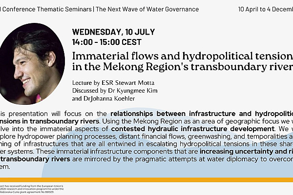 Immaterial flows and hydropolitical tensions in the Mekong Region's transboundary rivers | “The Next Wave of Water Governance” Diffused Conference Thematic Seminars