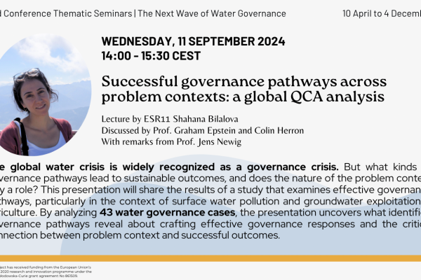 Successful governance pathways across problem contexts: a global QCA analysis | “The Next Wave of Water Governance” Diffused Conference Thematic Seminars